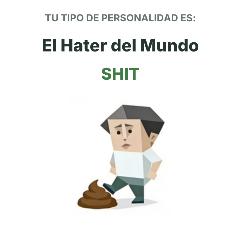 Ilustración del tipo de personalidad SBTI SHIT El Hater del Mundo