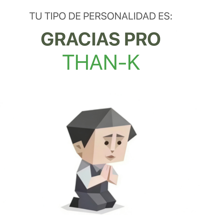 Ilustracion del tipo de personalidad del sbti test AGRADECER los que estan agradecidos