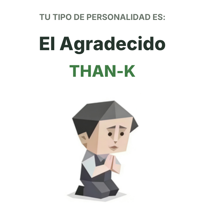 Ilustración del tipo de personalidad SBTI THAN-K El Agradecido