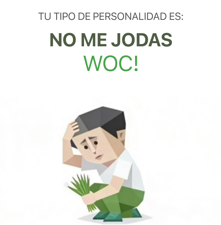 Ilustracion del tipo de personalidad del sbti test ¡GUAU! hombre de paja