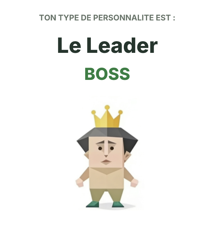 Illustration SBTI du type BOSS Le Leader
