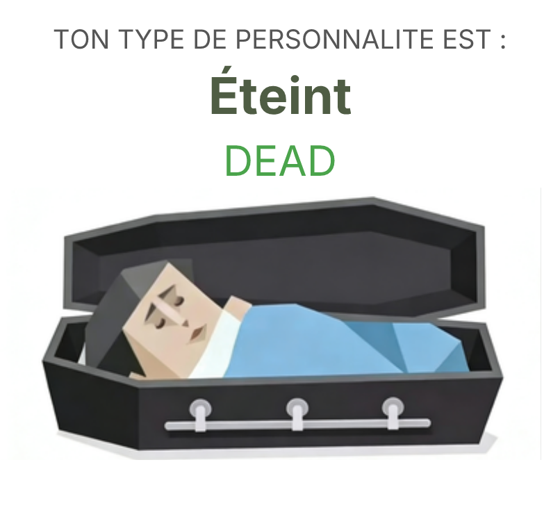 SBTI illustration du type de personnalité pour DEAD Éteint