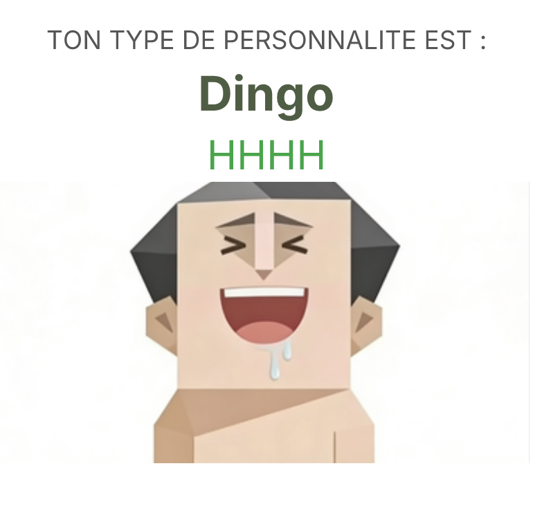 SBTI illustration du type de personnalité pour HHHH Dingo