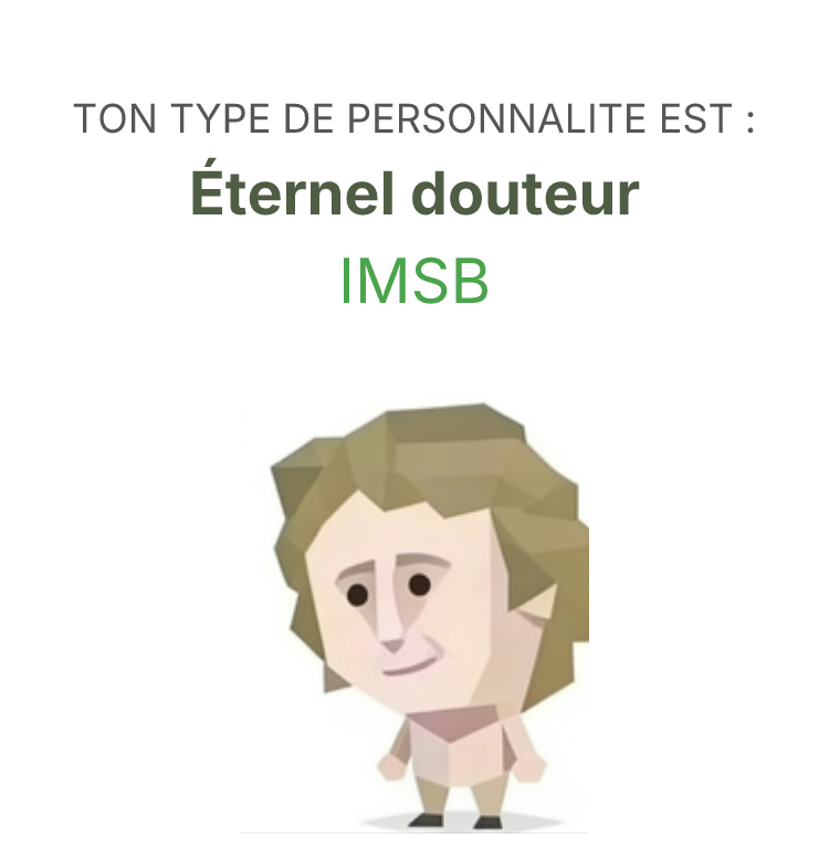 SBTI illustration du type de personnalité pour IMSB Éternel douteur