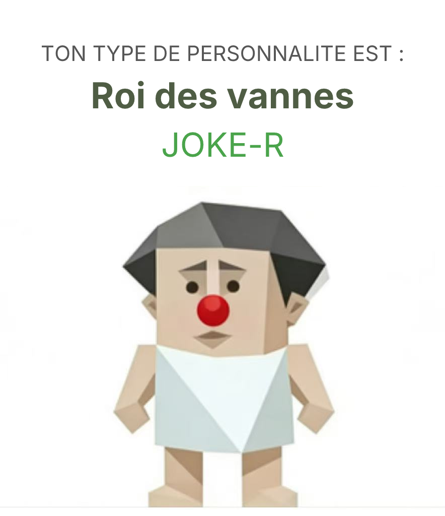 SBTI illustration du type de personnalité pour JOKE-R Roi des vannes
