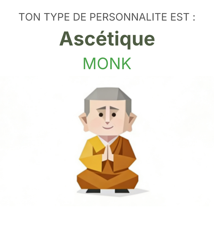 SBTI illustration du type de personnalité pour MONK Ascétique