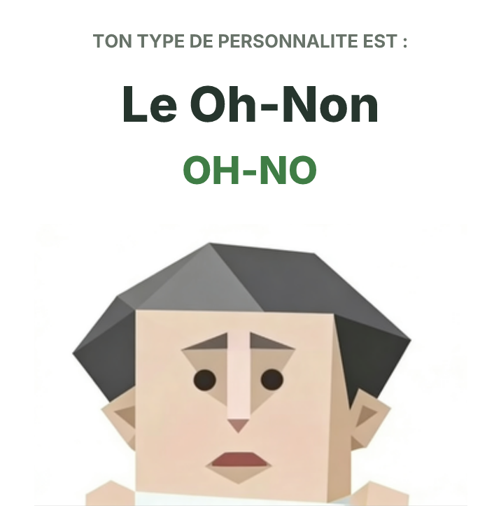 Illustration SBTI du type OH-NO Le Oh-Non