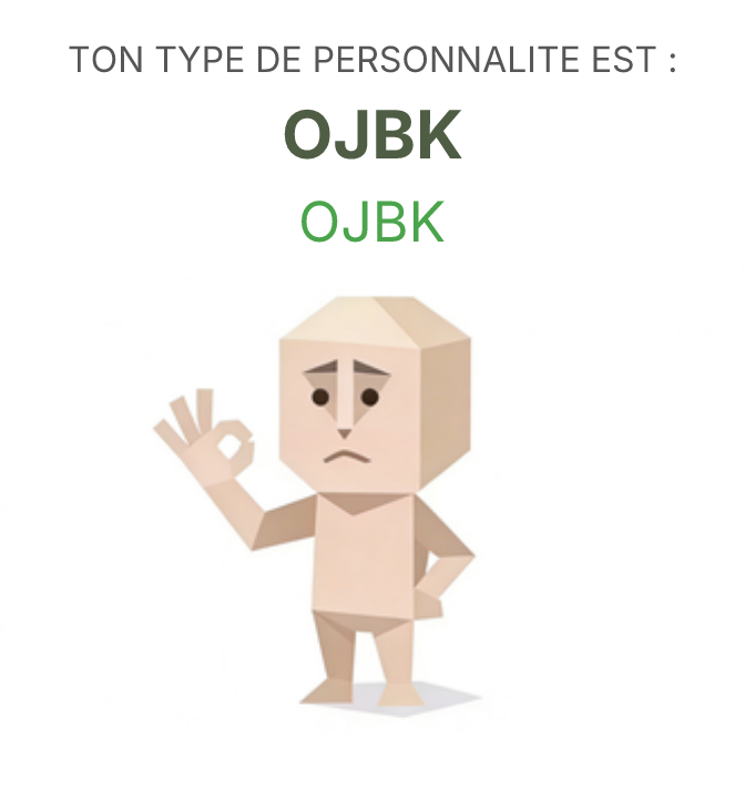 SBTI illustration du type de personnalité pour OJBK OJBK