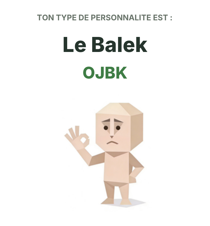 Illustration SBTI du type OJBK Le Balek