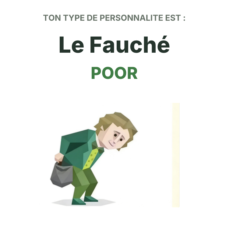 Illustration SBTI du type POOR Le Fauché