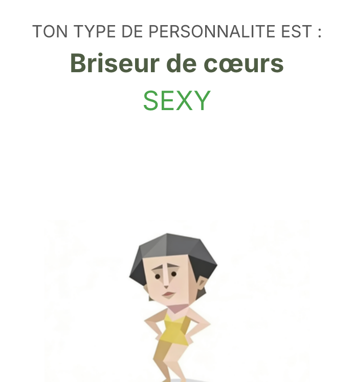 SBTI illustration du type de personnalité pour SEXY Briseur de cœurs