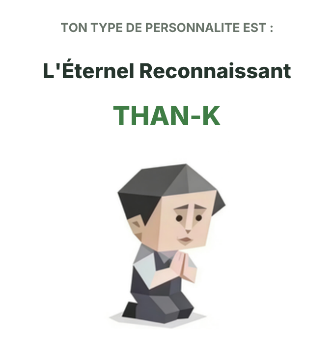 Illustration SBTI du type THAN-K L'Éternel Reconnaissant