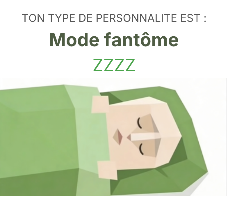 SBTI illustration du type de personnalité pour ZZZZ Mode fantôme