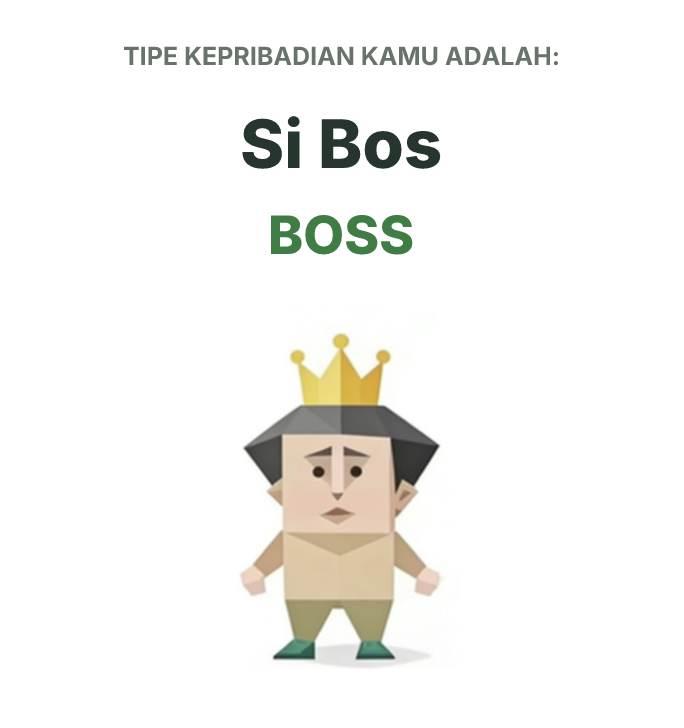 Ilustrasi tipe kepribadian SBTI BOSS Si Bos
