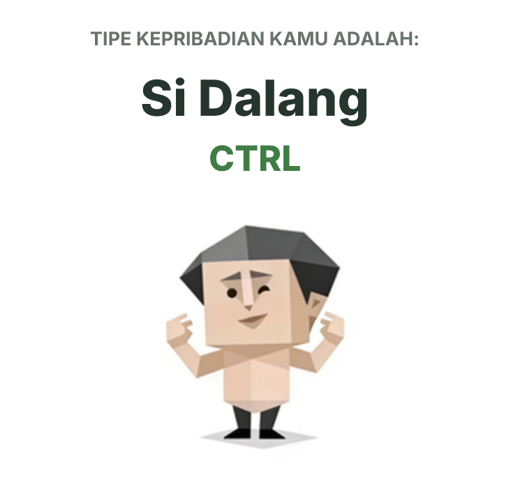 Ilustrasi tipe kepribadian SBTI CTRL Si Dalang