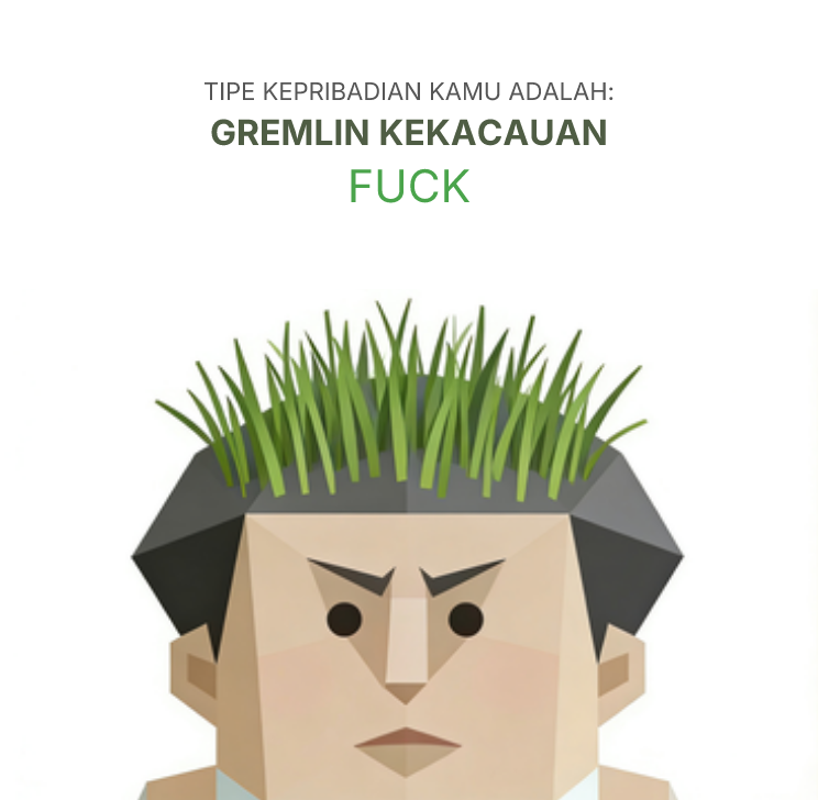 Ilustrasi tipe kepribadian tes sbti FUCK Belalang