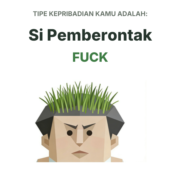 Ilustrasi tipe kepribadian SBTI FUCK Si Liar