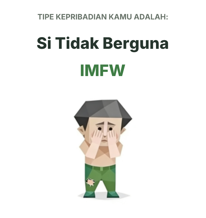 Ilustrasi tipe kepribadian SBTI IMFW Si Insecure