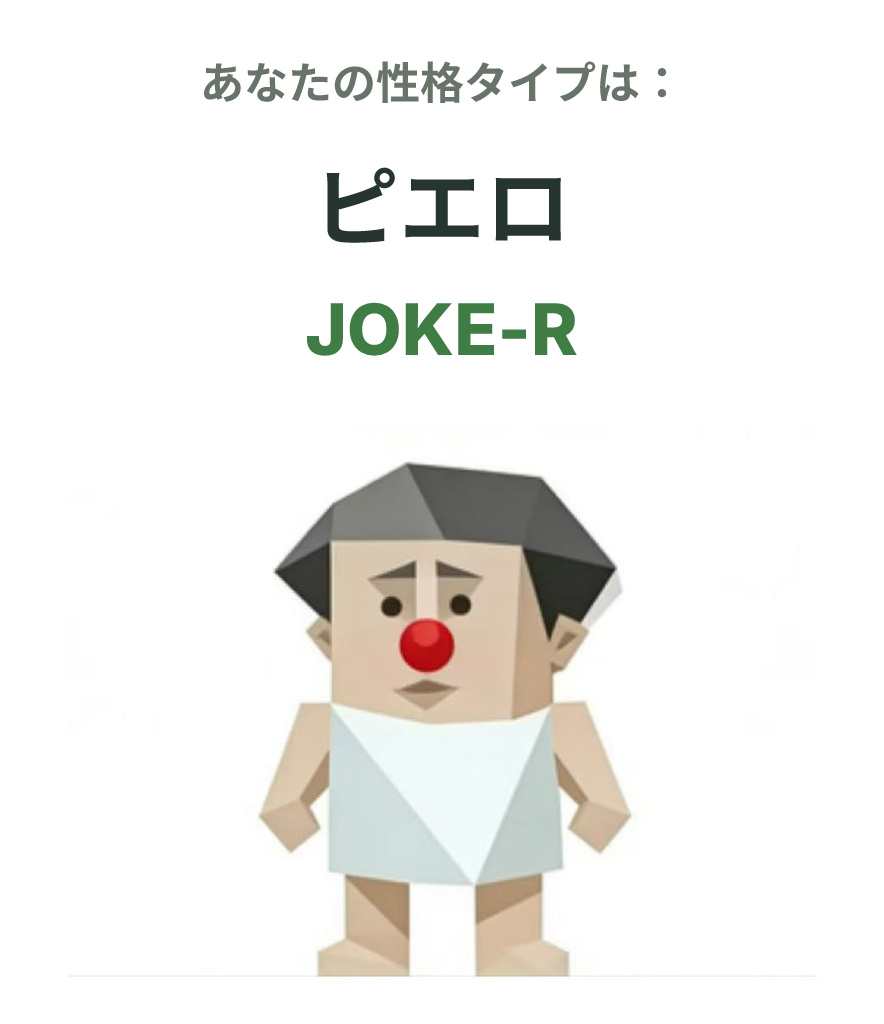 JOKE-R の SBTI タイプイラスト、ピエロ