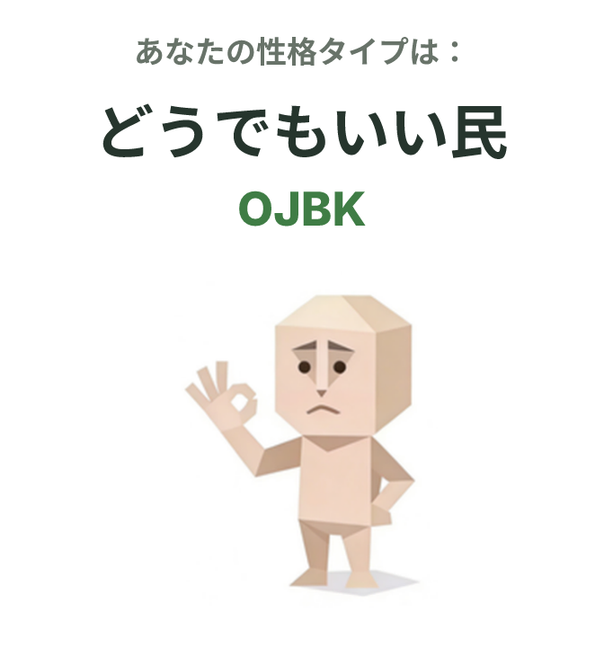 OJBK の SBTI タイプイラスト、どうでもいい民