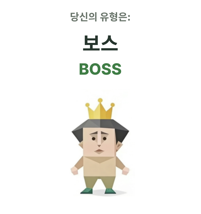 BOSS SBTI 성격 유형 일러스트, 보스