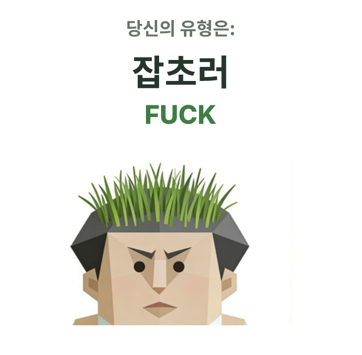 FUCK SBTI 성격 유형 일러스트, 잡초러