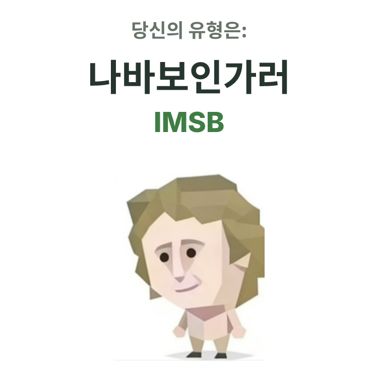 IMSB SBTI 성격 유형 일러스트, 나바보인가러