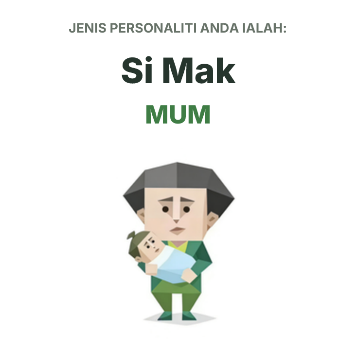Ilustrasi jenis personaliti SBTI MUM Si Mak