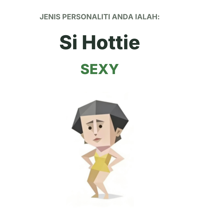 Ilustrasi jenis personaliti SBTI SEXY Si Hottie