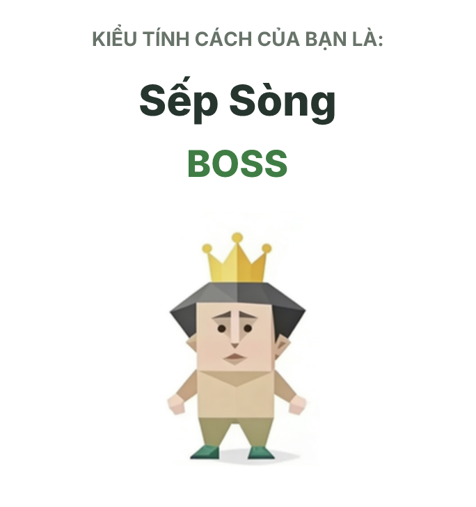 Hình minh họa kiểu SBTI BOSS Hệ Sếp Sòng