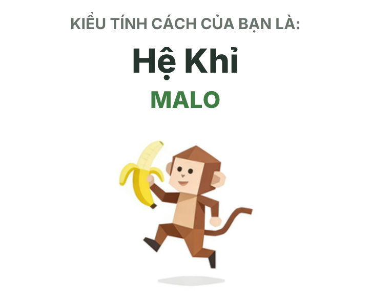 Hình minh họa kiểu SBTI MALO Hệ Khỉ