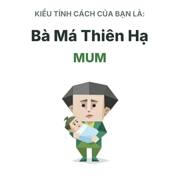 Hình minh họa kiểu SBTI MUM Hệ Bà Má Thiên Hạ