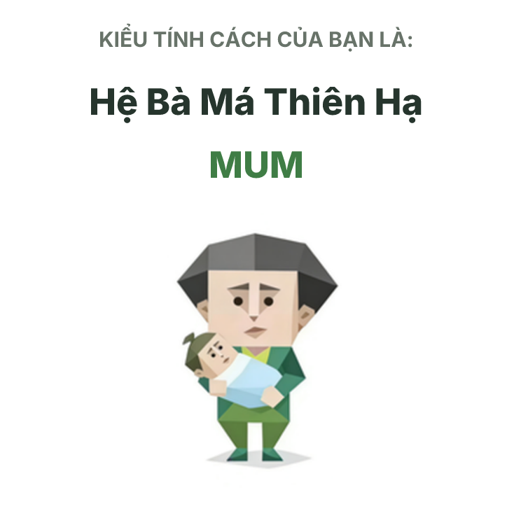 Hình minh họa kiểu SBTI MUM Hệ Bà Má Thiên Hạ