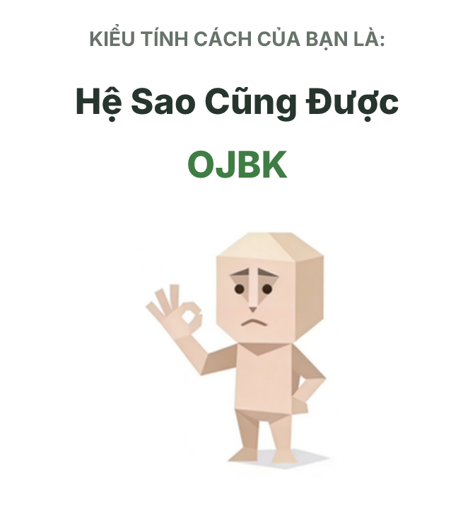 Hình minh họa kiểu SBTI OJBK Hệ Sao Cũng Được