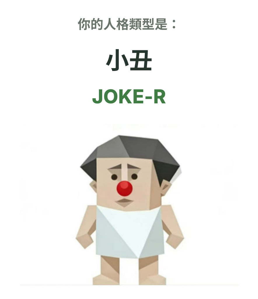 JOKE-R SBTI 人格類型插圖,小丑