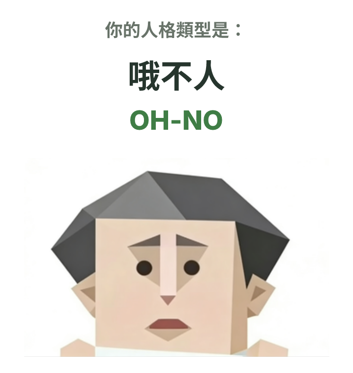 OH-NO SBTI 人格類型插圖,哦不人