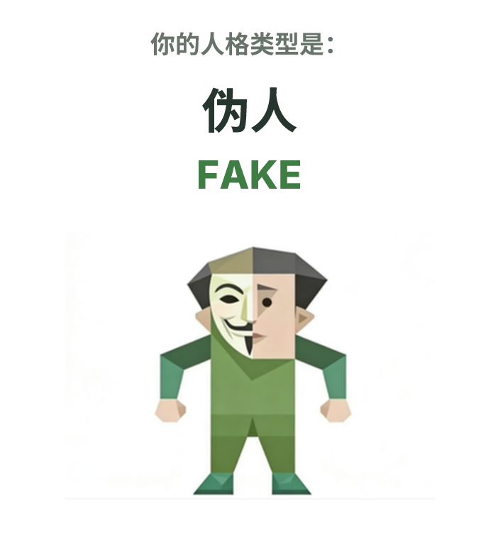 FAKE SBTI 人格类型插图,伪人