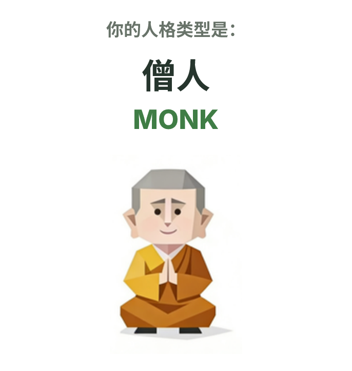 MONK SBTI 人格类型插图,僧人